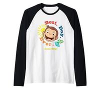 Curious George Best Day Ever Smile Maglia con Maniche Raglan