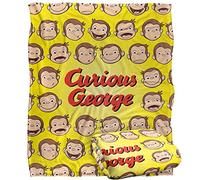 Curious George Heads Coperta super morbida al tatto setoso - 152 x 127 cm