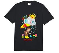 Curious George Hello Rain Spring Fun Comfort Colors Adult Heavyweight T-Shirt