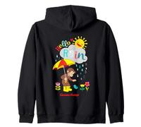 Curious George Hello Rain Spring Fun Felpa con Cappuccio