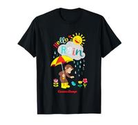 Curious George Hello Rain Spring Fun Maglietta