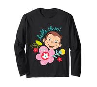 Curious George Hello There Spring Bloom Maglia a Manica