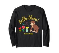 Curious George Hello There Spring Flowers Maglia a Manica