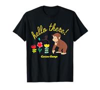Curious George Hello There Spring Flowers Maglietta