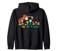 Curious George Lets Be Curious Spring Flowers Felpa con Cappuccio