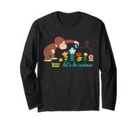 Curious George Lets Be Curious Spring Flowers Maglia a Manica