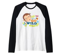 Curious George Lets Go Wild Maglia con Maniche Raglan