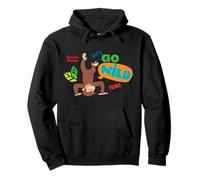 Curious George Lets Go Wild Upside Down Felpa con Cappuccio