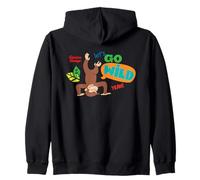 Curious George Lets Go Wild Upside Down Felpa con Cappuccio