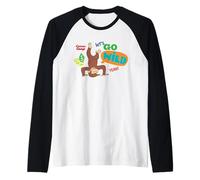 Curious George Lets Go Wild Upside Down Maglia con Maniche Raglan
