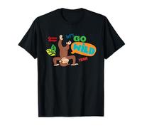 Curious George Lets Go Wild Upside Down Maglietta