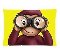 Curious George Pillowcase/Copricuscini e federe Custom Pillow case/Copricuscini e federe Cushion Cover 20 X 30 Inch Two Sides