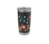 Curious George Rainbows And Flowers Spring Fun Bicchiere termico in acciaio inox doppia parete