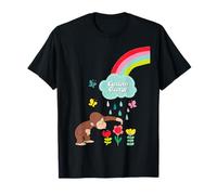 Curious George Rainbows And Flowers Spring Fun Maglietta