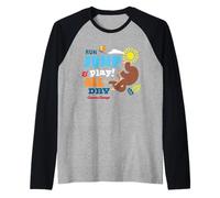 Curious George Run Jump & Play all Day Maglia con Maniche Raglan