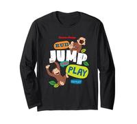 Curious George Run Jump Play Repeat Maglia a Manica