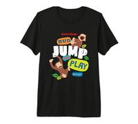 Curious George Run Jump Play Repeat Maglietta Premium