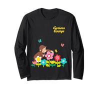Curious George Spring Flower Garden Fun Maglia a Manica