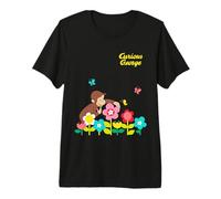 Curious George Spring Flower Garden Fun Maglietta Premium