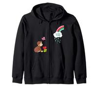 Curious George Spring Happy Raincloud Felpa con Cappuccio