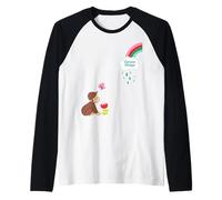 Curious George Spring Happy Raincloud Maglia con Maniche Raglan