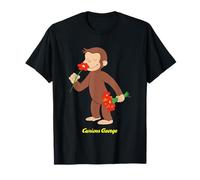 Curious George Stop And Smell The Flowers Maglietta