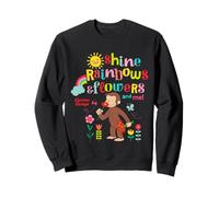 Curious George Sunshine Rainbows & Flowers Felpa