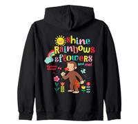 Curious George Sunshine Rainbows & Flowers Felpa con Cappuccio
