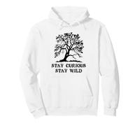 Curious Stay Inspirationa Wild Tree Silhouette Nature Lover Felpa con Cappuccio