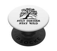 Curious Stay Inspirationa Wild Tree Silhouette Nature Lover PopSockets PopGrip Adesivo