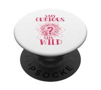 Curious Stay Wild Distressed Question Mark Motivational PopSockets PopGrip Adesivo