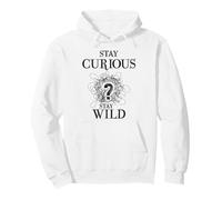 Curious Stay Wild Question Mark Scribble Inspirational Love Felpa con Cappuccio