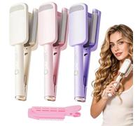 Curl Big Waves Instantly No-Damage 32mm U-Barrel Curler, 32mm Wavy Hair Curler, Deep U Shaped Barrel, 4 Adjustable Heat Settings, Salon Waves at Home for Different Hair Types (3*Mix)