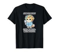Curlers Cat Fifty Minutes Gatto Bigodini Divertente Maglietta