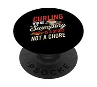 Curling dove spazzare è uno sport, non un lavoro di routine PopSockets PopGrip Adesivo