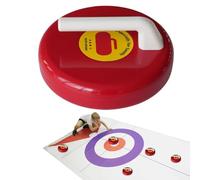 Curling Game - Portable Desk Game 11x6cm, Abs Stones Fun Development Toy | Kids Adults Office Dorm College Yard Backyard Party Family Gathering Bar Floor Holiday Entertainment Present