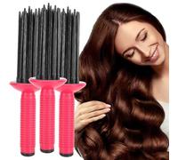 Curling Hair Comb, Fluffy Curling Roll Comb, Hot Air Styling Brush Hair Styler for Curly Hair, Curling Round Brush for Blow Drying, Heatless Curling Wand Comb Hair Dryer Accessories for Hair Curler ms