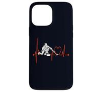 Curling Heartbeat ECG Divertente Uomini Donne Bambini Curling Giocatori Custodia per iPhone 13 Pro Max