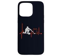 Curling Heartbeat ECG Divertente Uomini Donne Bambini Curling Giocatori Custodia per iPhone 15 Pro Max