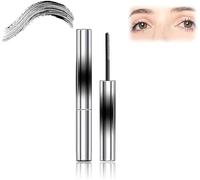 Curling Iron Mascara, 3D Curling Eyelash Iron Mascara, washable extra slim metal mascara, Curling Iron Mascara, Non-Clumping,Smudge Proof,Flake Proof (2 Pcs)