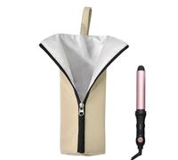 Curling Iron Travel Case, Heat Resistant Mat Pouch 11.42x3.94x0.39 Inches, Waterproof Dustproof Organizer, Hair Styling Tools, for RVs, Salons, Makeup Stations, Travel Vanity Tables