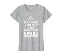 Curling Lover Smart People Sport Maglietta, Donna, Grigio Melange, M