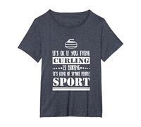 Curling Lover Smart People Sport Maglietta, Donna Plus-Size, Pervinca, 5X