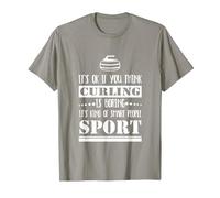 Curling Lover Smart People Sport Maglietta, Uomo, Ardesia, M