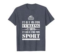 Curling Lover Smart People Sport Maglietta, Uomo, Pervinca, M