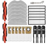 Curlingooㅤㅤ Kit di accessori da 27 pezzi per robot aspirapolvere Xiaomi H40/OV51, 2 spazzole principali, 6 filtri Hepa, 6 spazzole laterali, 6 panni per mocio, 6 sacchetti per la polvere, 1 strumento
