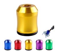 Curltub Strong Magnetic Screw Ring,6.35mm Universal Magnetic Screw Ring Head,Aluminum Alloy Multi-Purpose Strong Suction Stable Magnetics Rings for Hex And Electric Screwdriver Bits (Yellow*1)