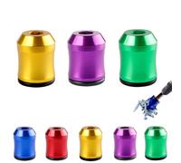 Curltub Strong Magnetic Screw Ring,6.35mm Universal Magnetic Screw Ring Head,Aluminum Alloy Multi-Purpose Strong Suction Stable Magnetics Rings for Hex And Electric Screwdriver Bits (3PCS)