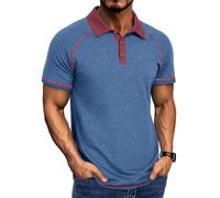 Curluriy Polo Uomo Manica Corta Contrasto Colore Polos Casual Poloshirt T-Shirt Maglietta Estate