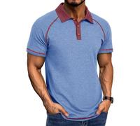 Curluriy Polo Uomo Manica Corta Contrasto Colore Polos Casual Poloshirt T-Shirt Maglietta Estate